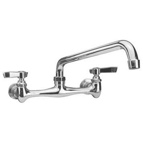 FAUCET,8"WALL, LEADFREE,SS,8"SP