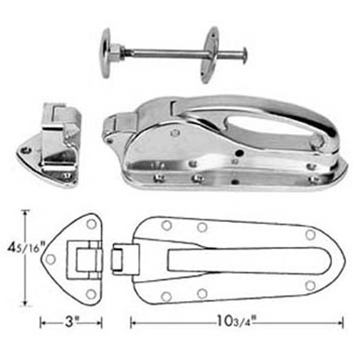 LATCH, W/1-1/2" STRIKE/IR