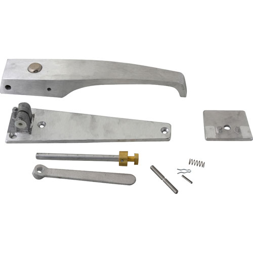 LATCH (NARROW, W/ LEVER FL, BRSHED