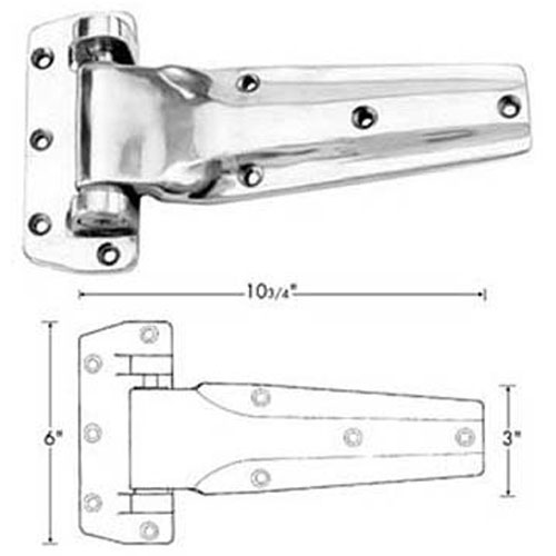 KASON® - 11240000020HINGE (FLUSH, 10-3/4"L)