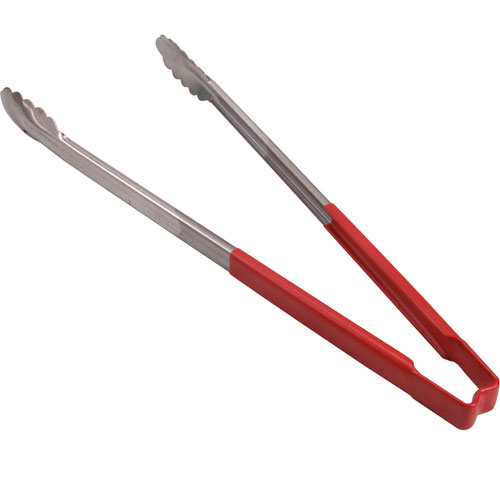 TONGS,SCALLOP, 16",RED HDL