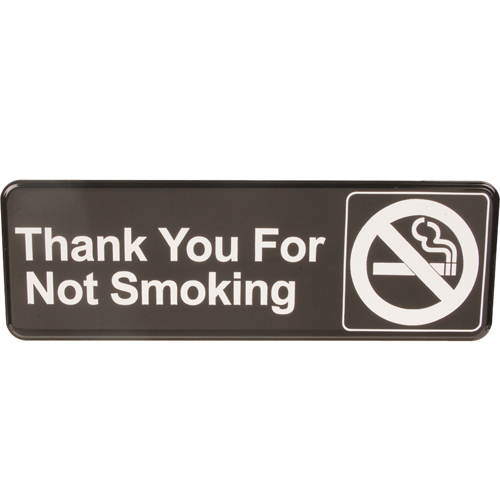 SIGN, NO SMOKING, BLK