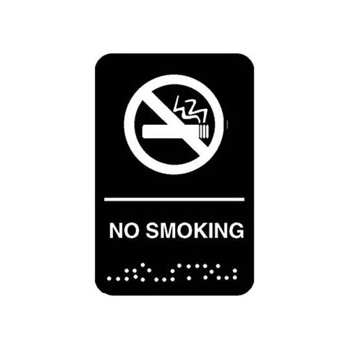 SIGN,NO SMOKING, 6X9, BRAILLE