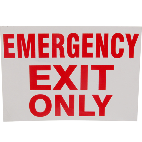 SIGN,EMERGNCY EXIT ONLY, 7X10 -  AllPoints Part # 2801314