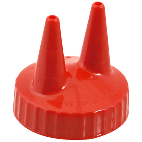 KETCHUP LID - DOUBLE TIP, RED