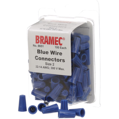 NUTS, WIRE - BLUE (100/Pkg)