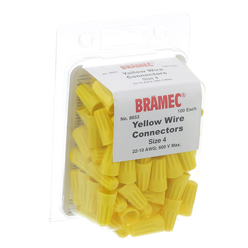 NUTS, WIRE - YELLOW (100/Pkg)