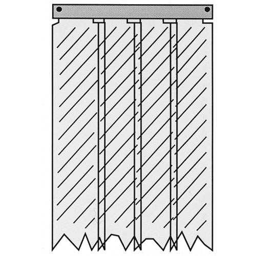 KASON® - 401SA6043184STRIP CURTAIN, 31 X 84