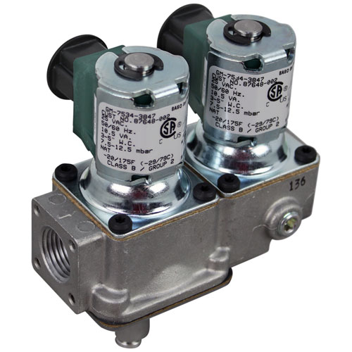 VALVE, SOLENOID -DUAL GAS, NAT, 1/2" FPT