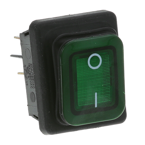 SWITCH, ROCKER, LIGHTED (GREEN)