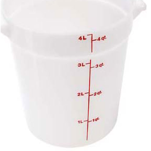 CONTAINER 8-3/16"RD,4 QT,WHT
