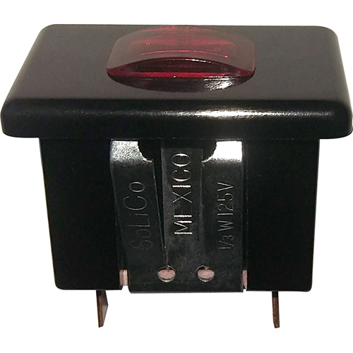 INDICATOR LAMP, 125VRED DOME