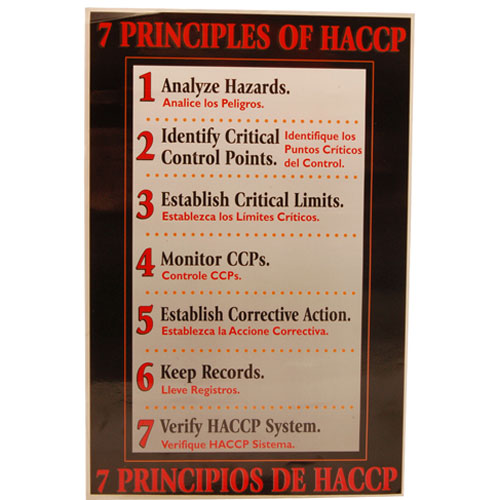POSTER, 7 PRINCIPLESOF HACCP -  AllPoints Part # 1421503